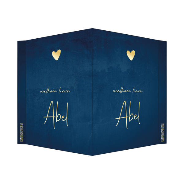 Geboortebord vintage blue