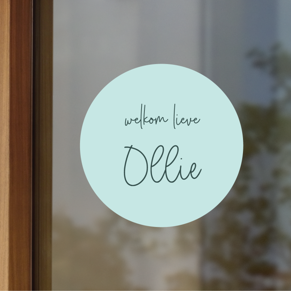 Geboortesticker mint