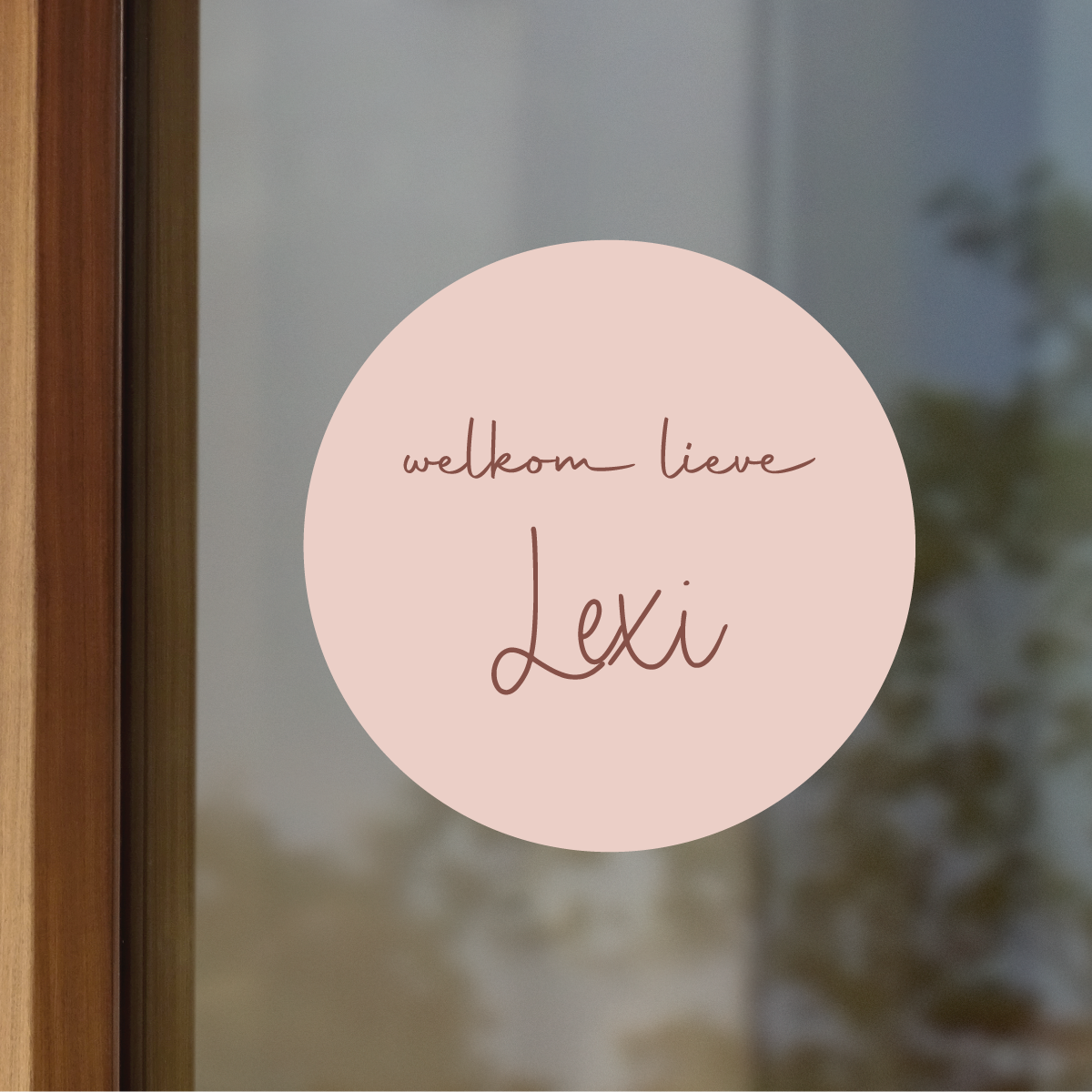 Geboortesticker roze