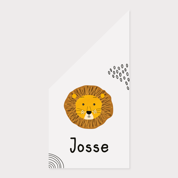 Kiosk geboortevlag leeuw illustratie