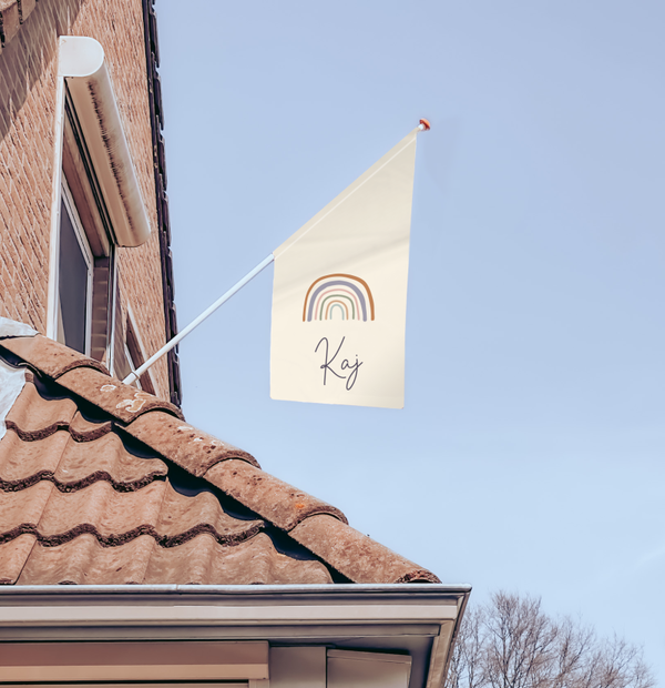 Kiosk geboortevlag regenboogje Kaj