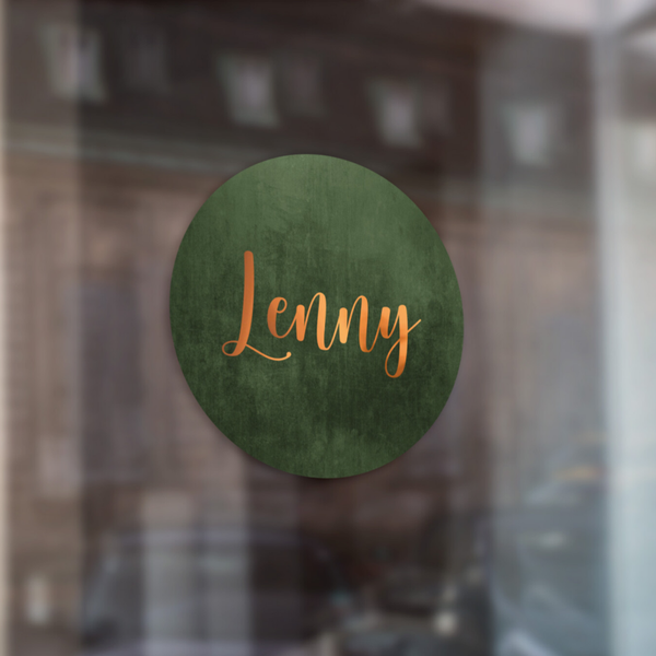 Geboortesticker green velvet