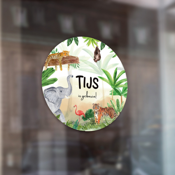 Geboortesticker safari jungle
