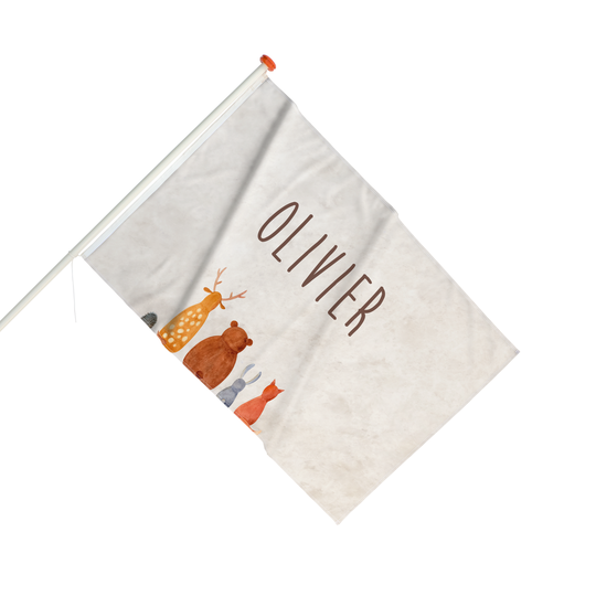 Geboortevlag zittende bosdiertjes