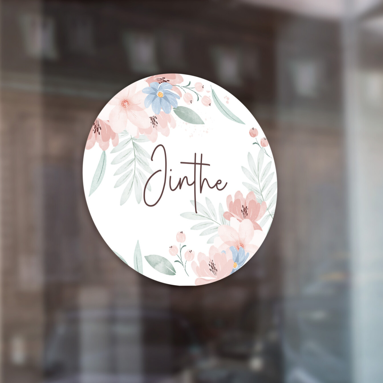 Geboortesticker bloemen