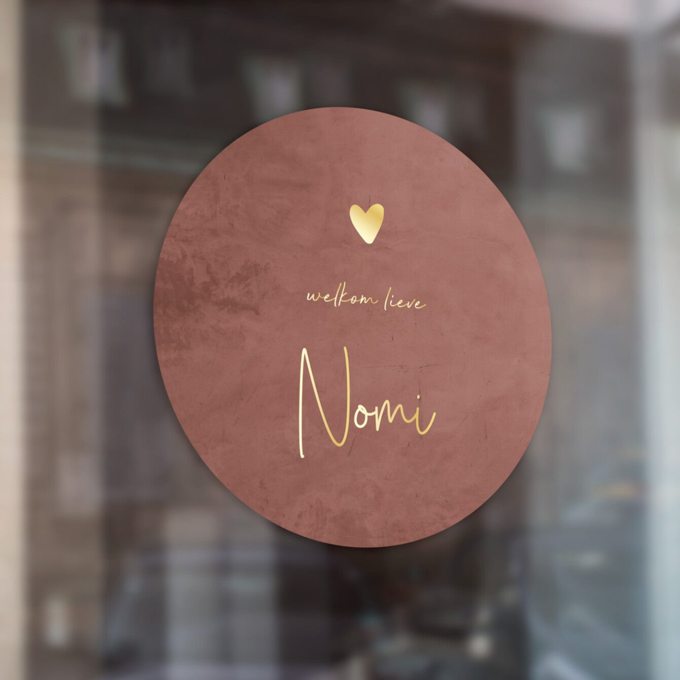 Geboortesticker oudroze