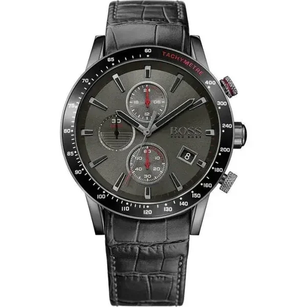 Montre Hugo Boss Homme 1513445 chronomètre sport bracelet cuir crocodile