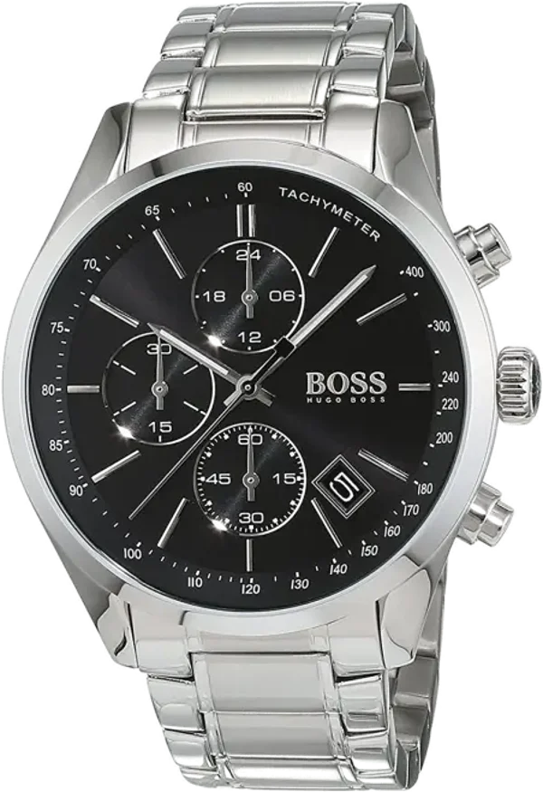 Montre Hugo Boss Grand Prix 1513477 chronomètre sport cadran rond noir