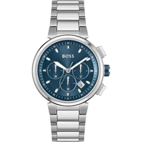 Montre Homme HUGO BOSS MATTEO 1513999 Chrono Acier Inoxydable Bleu