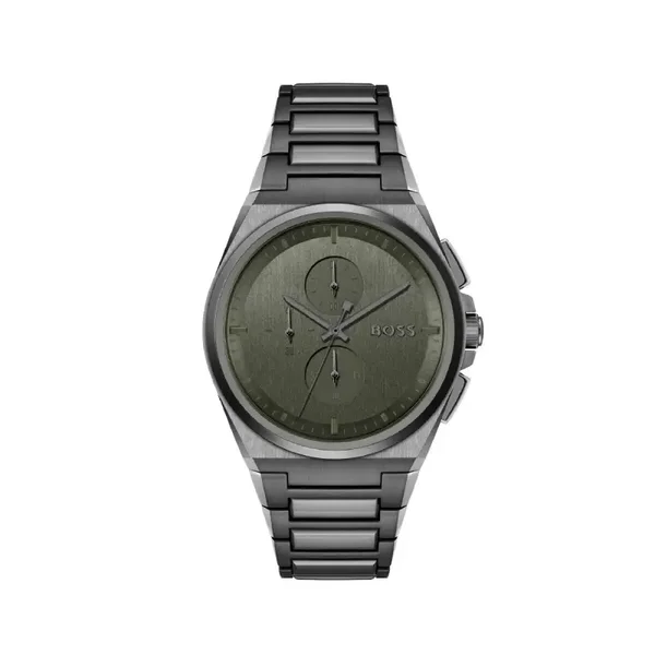 Montre Homme HUGO BOSS STEER 1514045 Chrono Acier Inoxydable Noir