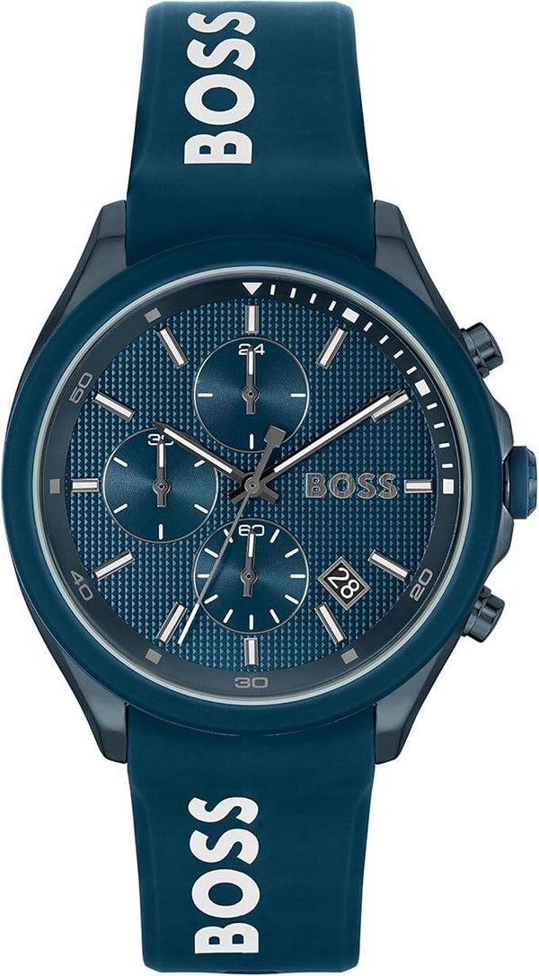 Montre Hugo BOSS Homme 44 mm Collection VELOCITY avec Bracelet en Silicone, Fonction Date, 3 Sous-Cadrans, Résistance à l'Eau 5ATM 1514061