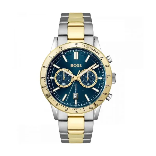 Montre Hugo BOSS homme allure (44 mm) cadran bleu / bracelet acier inoxydable bicolore 1514163