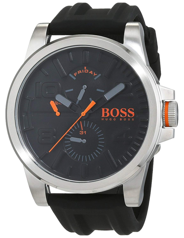Montre Homme Hugo Boss Orange Detroit 1550006 en silicone noir