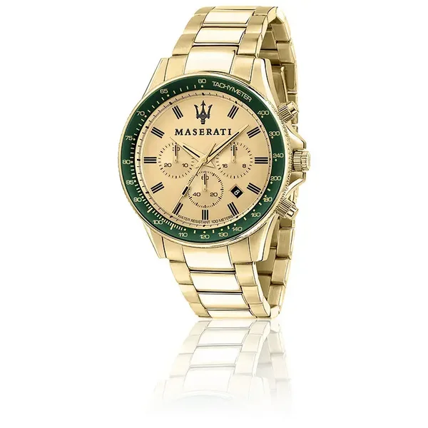 Montre Homme MASERATI R8873640005 SFIDA en Métal Jaune
