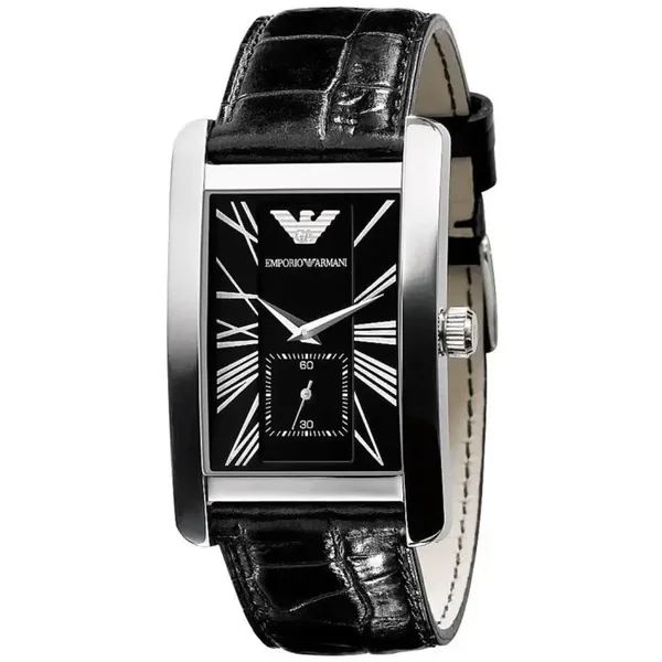 Montre Homme Emporio Armani AR0143 bracelet en cuir noir