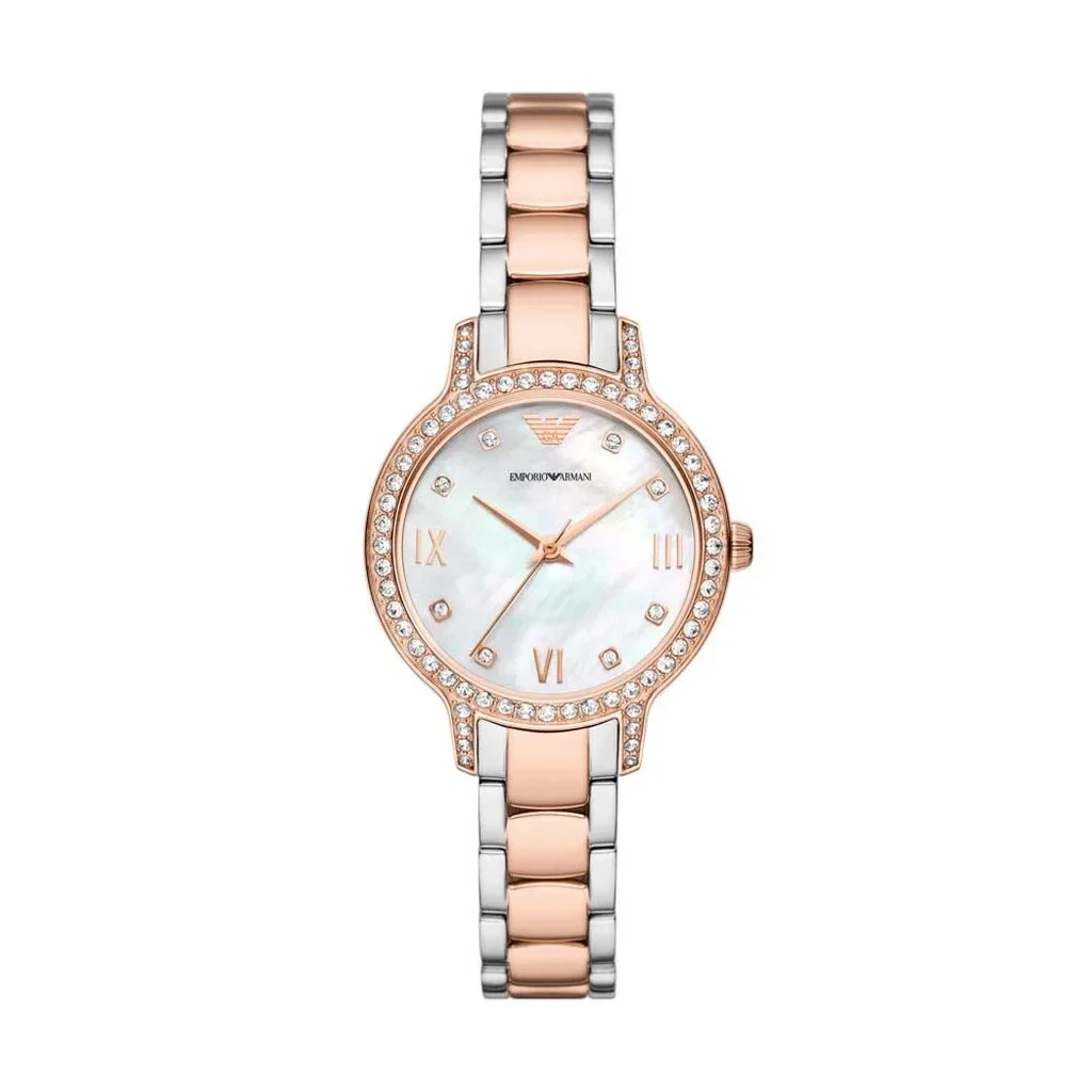 Montre Emporio Armani Femme AR11499 Acier Doré Rose Ronde Quartz 36mm