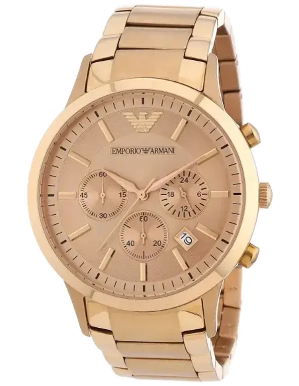Montre Emporio Armani Homme AR2452 chronographe en acier or rose