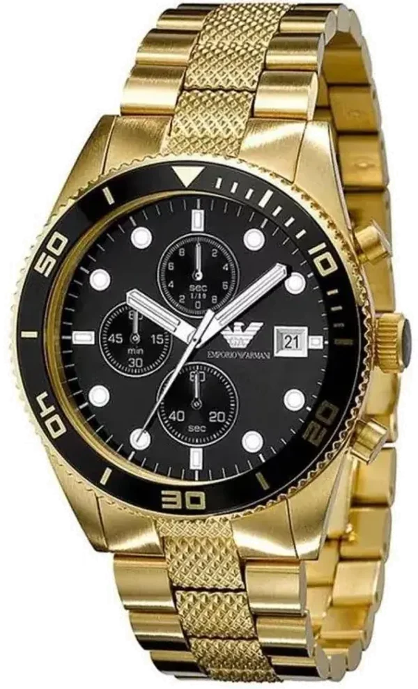 Montre Emporio Armani Homme Sport AR5857 Chronomètre cadran noir