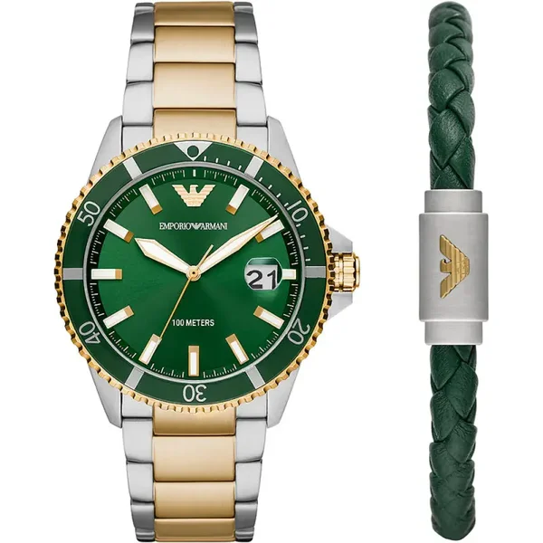 Montre Emporio Armani Homme AR80063 Diver en Métal Bicolore