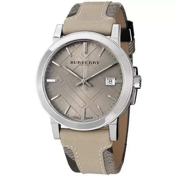 Montre Burberry BU9021 Large check bracelet en cuir