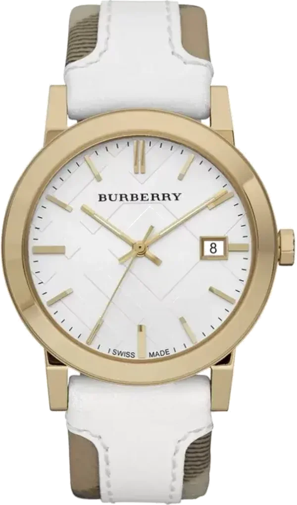 Montre Femme Burberry BU9110 bracelet en cuir bicolore