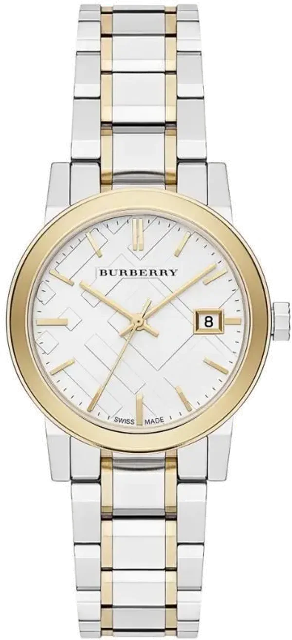 Montre Femme Burberry The City BU9217 bracelet bi-ton acier et or