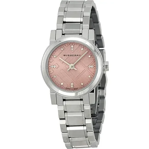 Montre Femme Burberry City BU9223 Cadran rose index diamants
