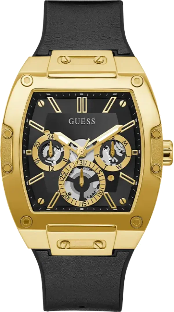 Montre Homme Guess Gold Tone 43mm Case GW0202G1 Cadran noir multifonction
