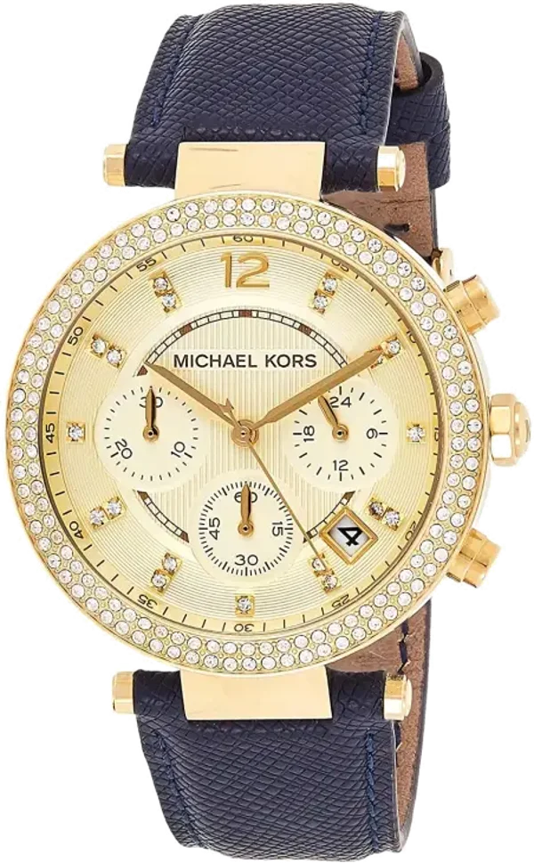 Montre Michael Kors Femme Parker Navy MK2280 Bracelet en cuir bleu marine