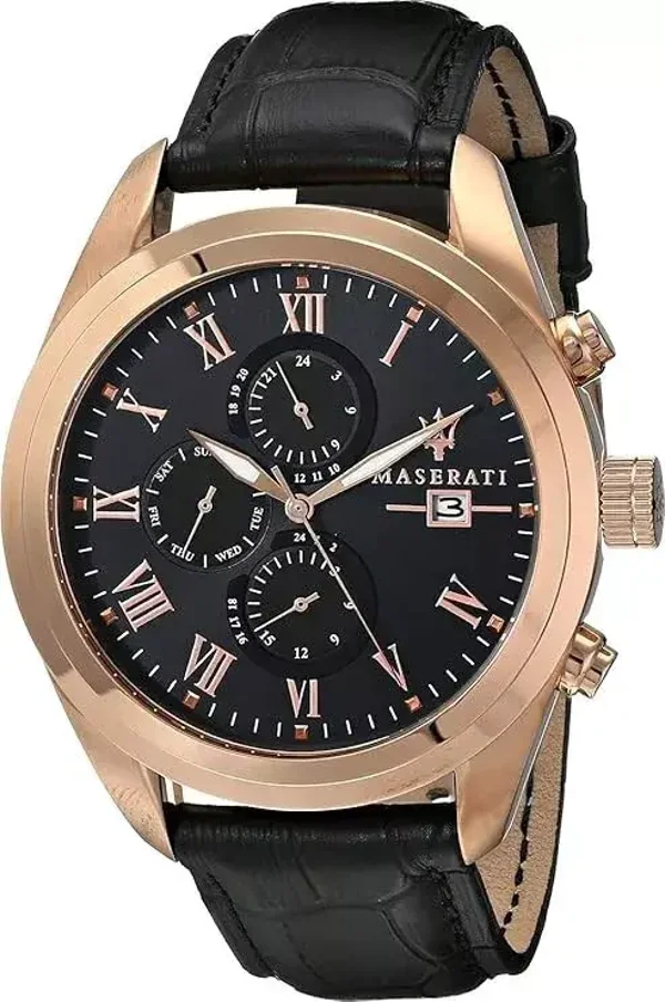 Montre Homme Maserati Traguardo en acier plaqué or R8871612002