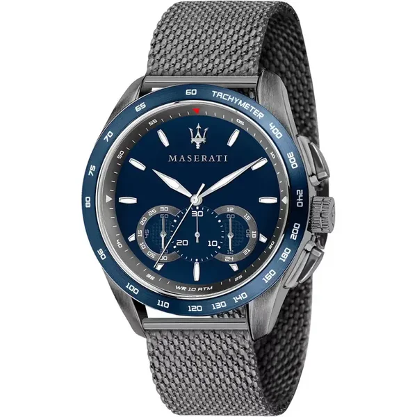 Montre Homme Maserati Traguardo acier gris et bleu R8873612009