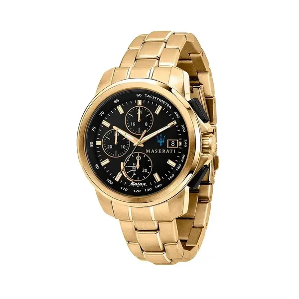 Montre Homme MASERATI SUCCESSO SOLAR en Métal Jaune