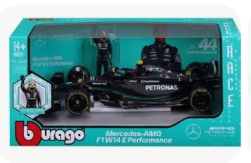 Mercedes F1 W14 E Performance 1:24 met Driver – Bburago Modelauto