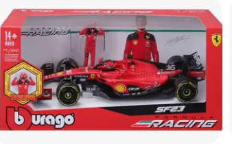 Ferrari SF23 Racing 1:24 met Driver – Bburago Modelauto (Scuderia Ferrari)