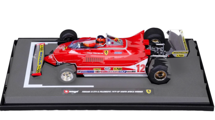 G. Villeneuve Ferrari 312T4 #12 winnaar Zuid-Afrika GP formule 1 1979 1:18 Bburago