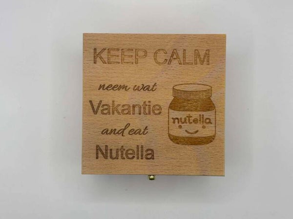 Doosje met mini potje Nutella
