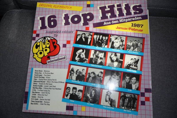 Club top 13 TOP HITS aus den Hitparaden 1987 Januar / Februar  -  12" Vinyl LP Album