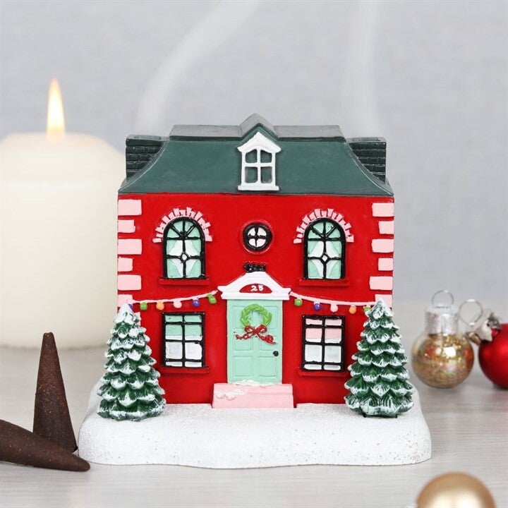 Red Christmas House Burner