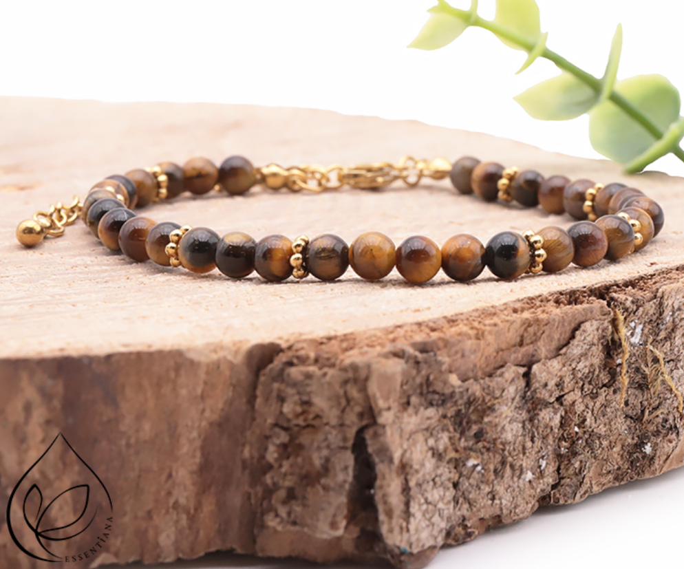 Bracelet HALO Doré Oeil de Tigre A Collection ESSENTIANA