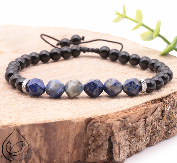Bracelet vibe collection essentiana Lapis-lazuli , onyx A