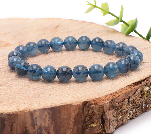 bracelet boule aigue marine du brésil