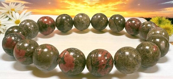 Bracelet boule Unakite 10mm
