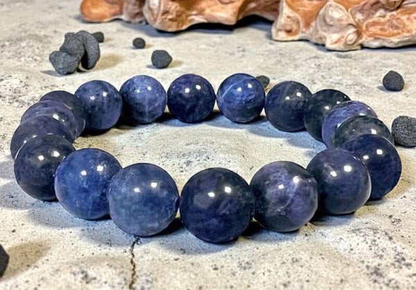 Bracelet boules Sodalite perles 10mm