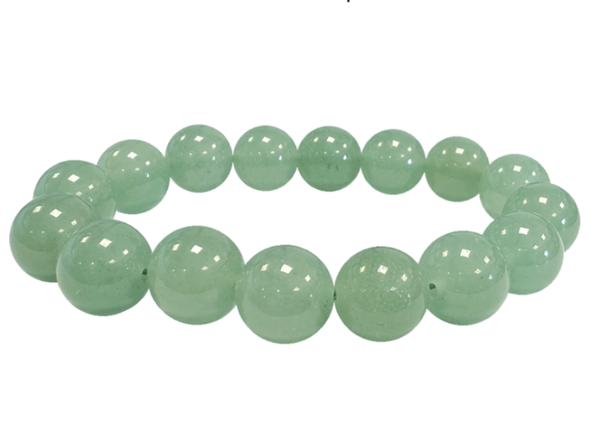 Bracelet Aventurine Verte perles 12mm