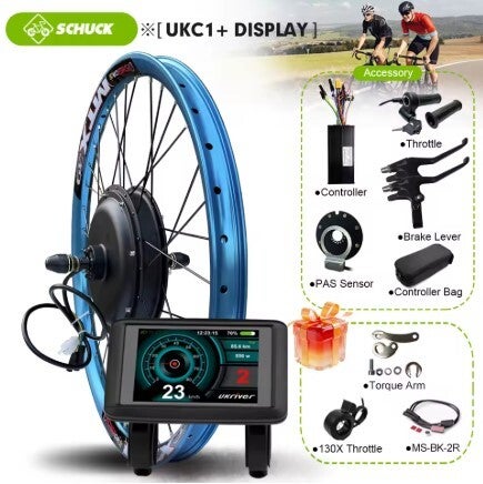 Kit de conversion de vélo électrique MTX Blue Rim 48V 52V 1000W 1500W 2000W,