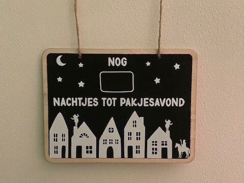 Aftelbord Sinterklaas - Nog zoveel nachtjes tot pakjesavond