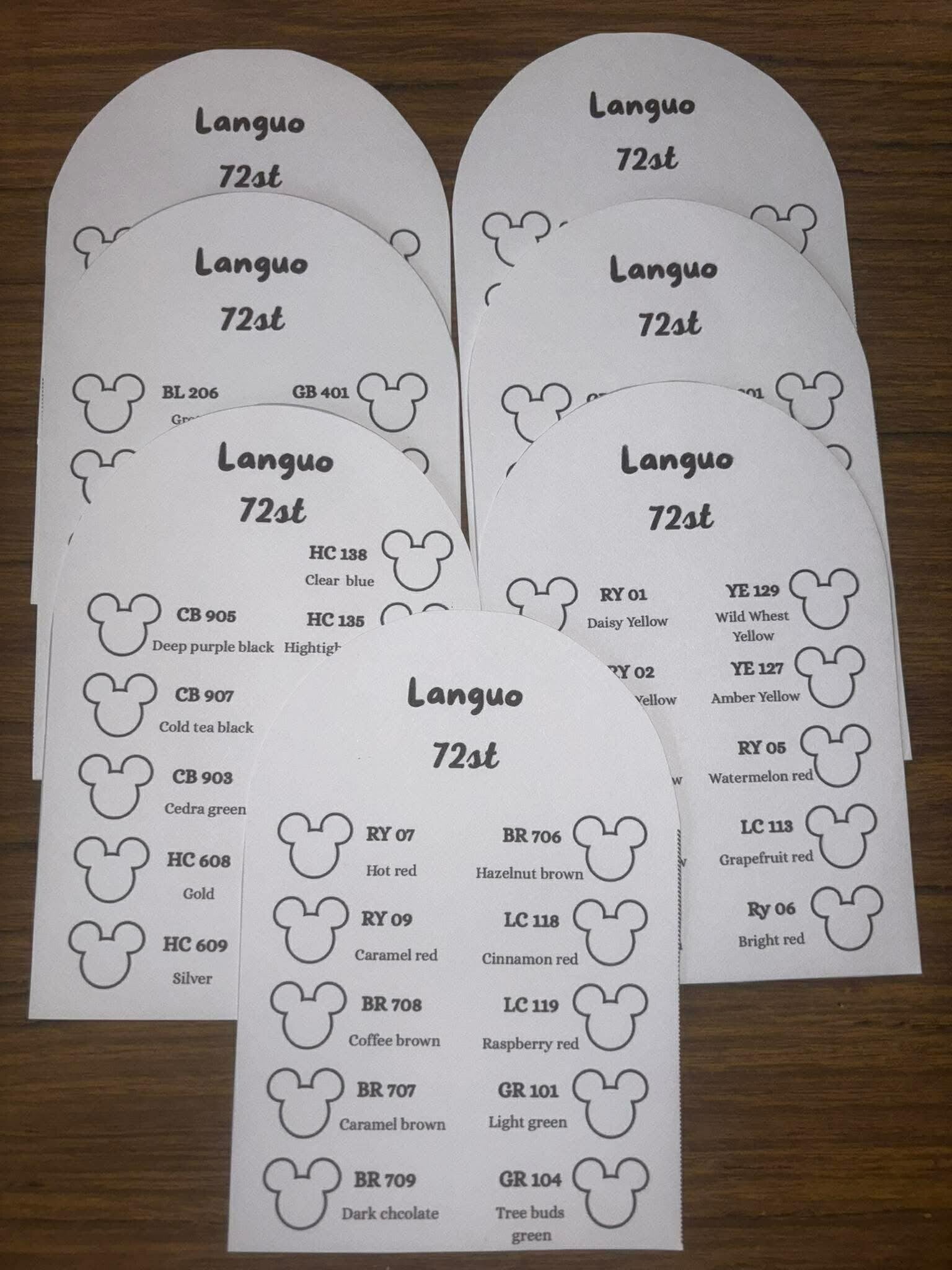 Kleurkaarten Languo 72st