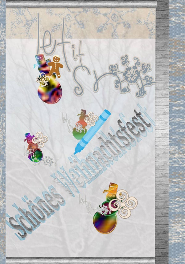 Klappkarte "Weihnachten 19" mit Briefumschlag aus Kraftpapier