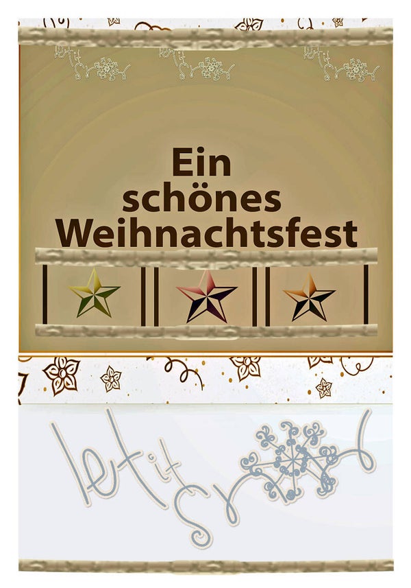 Klappkarte "Weihnachten 24" mit Briefumschlag aus Kraftpapier