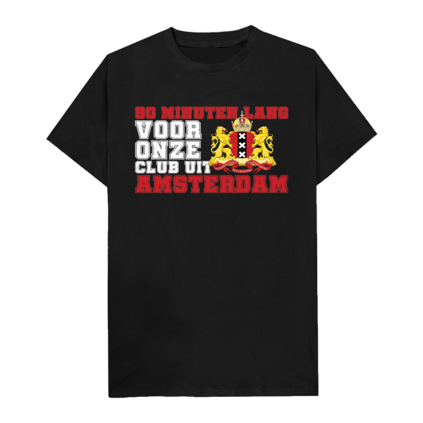 90 minuten lang voor onze club uit Amsterdam t-shirt
